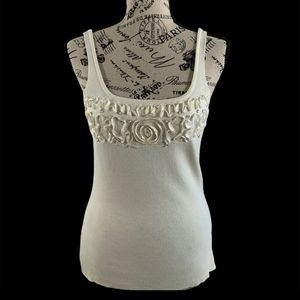 Just B womens white tank top small